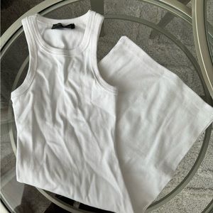 White fox white tank dress